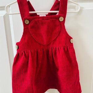 Red Corduroy Heart Dress